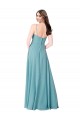 Shop Draped Empire V-Neck Chiffon Bridesmaid Dress