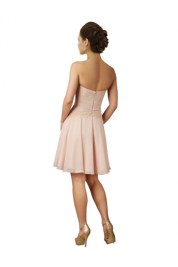 Shop Lace and Chiffon Bridesmaid Dress / Cocktail Dress with Unique Neckline