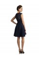 Shop Short V-Neck Lace Cocktail Bridesmaid Dress with Illusion Back