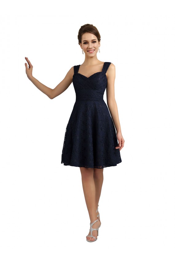 Shop Lace Bridesmaid Dress / Cocktail Dress with Sweetheart Neckline and Button Back Detail