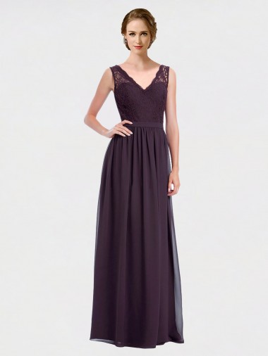 Shop V-Neck Bridesmaid Dress with Corded Lace Bodice