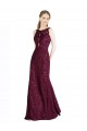 Shop Long Lace Bridesmaid Dress / Prom Dress with Peekaboo Bodice and Keyhole Back