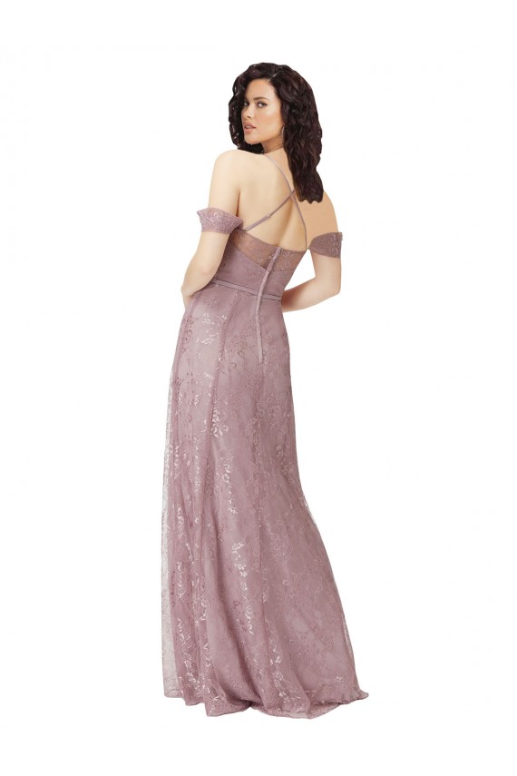 Shop Sweetheart Chantilly Lace Bridesmaid Dress with Off the Shoulder Sleeves