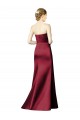 Shop Strapless Satin Bridesmaid Dress with Asymmetrical Draped Bodice