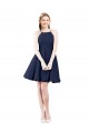 Shop Halter Neck Short Knee Length Satin Cocktail Bridesmaid Dress