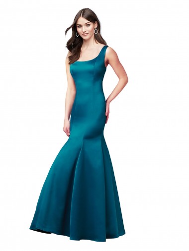 Shop Long Sleek Satin Bridesmaid Dress / Prom Dress with U-Back