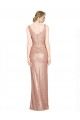 Shop Draped V-Neck Striking Sheath Floor Length Formal Sequin Bridesmaid Dress / Prom Dress