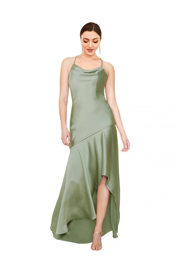 Shop Formal Silky Satin Bridesmaid Dress / Prom Dress with Bias Cut Skirt
