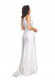 Shop One Shoulder Floor Length Silky Satin Wedding Dress with Side Slit