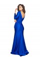 Shop Deep V-Neck Long Sleeves Formal Silky Satin Bridesmaid Dress / Prom Dress