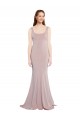 Shop Sleeveless Scoop Neck Fully Lined Formal Crepe Bridesmaid Dress / Prom Dress