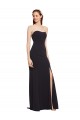 Shop Strapless Bodycon Long Formal Crepe Bridesmaid Dress / Prom Dress with High Slit