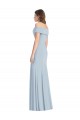 Shop Cuffed Off the Shoulder Long Trumpet Bridesmaid Dress / Prom Dress