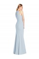 Shop Full Length Sleeveless Halter Bridesmaid Dress / Prom Dress with Keyhole Back