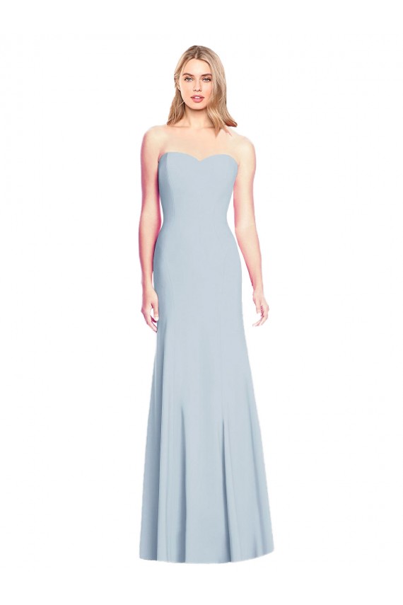 Shop Sweetheart Strapless Flared Skirt Maxi Bridesmaid Dress / Prom Dress