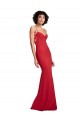 Shop Spaghetti Strap Slip Neckline Formal Crepe Bridesmaid Dress / Prom Dress
