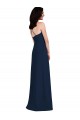 Shop Criss Cross Back Crepe Halter Bridesmaid Dress with Pockets