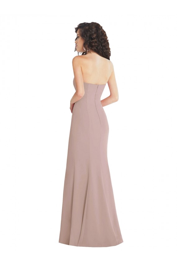 Shop Strapless Princess Line Formal Crepe Mermaid Bridesmaid Dress / Prom Dress