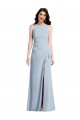 Shop Halter Maxi Bridesmaid Dress / Prom Dress with Cascade Ruffle Slit