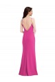 Shop Open Back High Neck Halter Trumpet Formal Crepe Bridesmaid Dress / Prom Dress