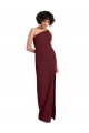Shop Sleek One Shoulder Long Formal Crepe Bridesmaid Dress / Prom Dress with Daring Slit