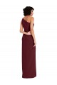 Shop Sleek One Shoulder Long Formal Crepe Bridesmaid Dress / Prom Dress with Daring Slit