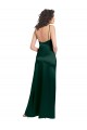 Shop Long Slim Scoop Neck Formal Stretch Satin Bridesmaid Dress / Prom Dress with Open Back