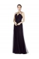 Shop High Neck Long A-Line Tulle Bridesmaid Dress