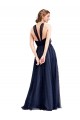 Shop Floor Length Long Halter Pleated Tulle Bridesmaid Dress