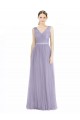 Shop Wide Straps V-Neck Long Tulle Bridesmaids with Belt