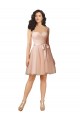 Shop Lace and Tulle Bridesmaid Dress with Cap Sleeves and Keyhole Back