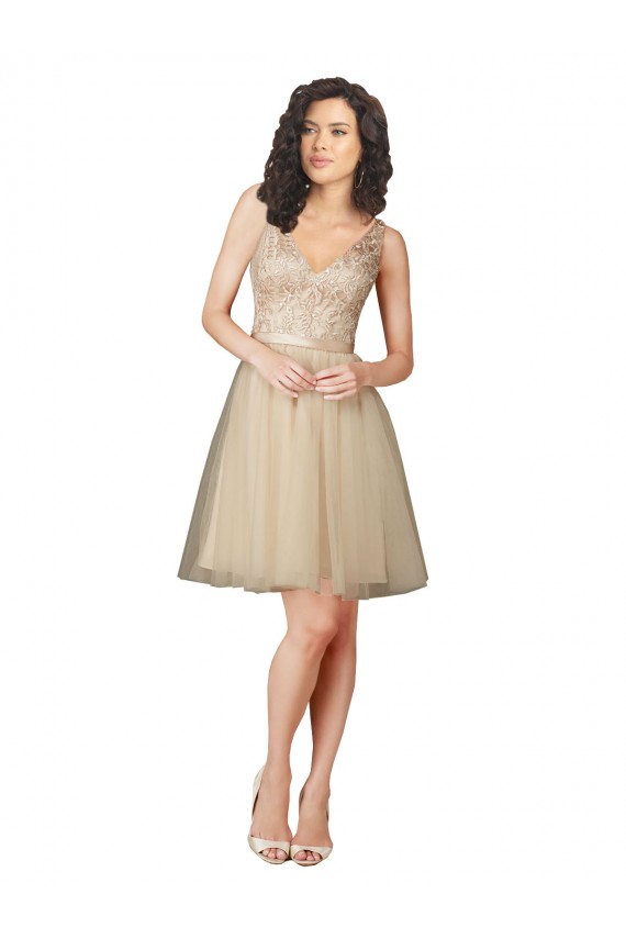 Shop Tulle Bridesmaid Dress with Embroidery and Beading
