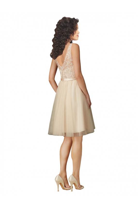 Shop Tulle Bridesmaid Dress with Embroidery and Beading