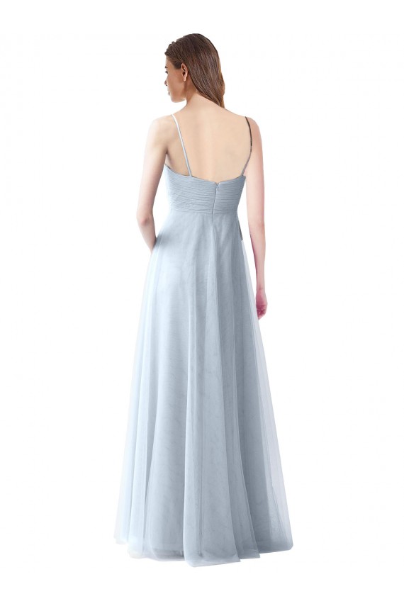 Shop Wrapped Ruched Natural Waist Slim Soft Tulle Bridesmaid Dress