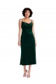 Shop Midi Length Cowl Neck Formal Velvet Short Cocktail Slip Bridesmaid Dress / Prom Dress