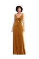 Shop Twist Front Cutout Velvet Maxi Bridesmaid Dress / Prom Dress with Pockets