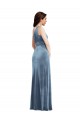 Shop One Shoulder Draped Velvet Maxi Bridesmaid Dress / Prom Dress