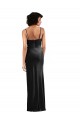 Shop Modern Floor-Length Formal Velvet Bridesmaid Dress / Prom Dress with Cowl Neck and Spaghetti Straps