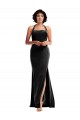 Shop Empire Waist Formal Stretch Velvet Bridesmaid Dress / Prom Dress with Halter Strap
